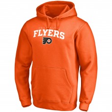 Philadelphia Flyers Team Lockup Fitted Pullover Hoodie - Orange