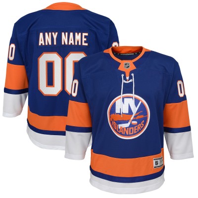 Подростковая New York Islanders Blue Home Premier Custom Jersey