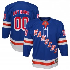 Подростковая New York Rangers Blue Home Premier Custom Jersey