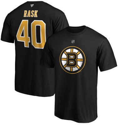 Футболка Tuukka Rask Boston Bruins Authentic Stack Player Name & Number - Black