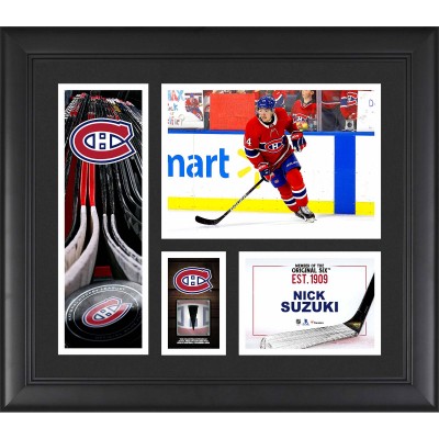 Плакат Nick Suzuki Montreal Canadiens Fanatics Authentic Framed 15 x 17 Player Collage with a