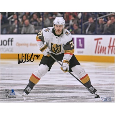 Autographed Vegas Golden Knights William Karlsson Fanatics Authentic 8 x 10 White Jersey Skating Photograph