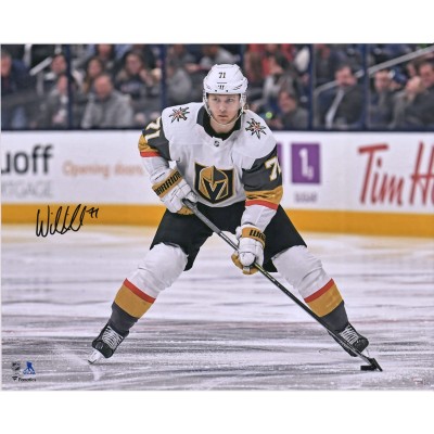 Autographed Vegas Golden Knights William Karlsson Fanatics Authentic 16 x 20 White Jersey Skating Photograph