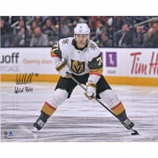 Autographed Vegas Golden Knights William Karlsson Fanatics Authentic 16 x 20 White Jersey Skating Photograph with Wild Bill Inscription