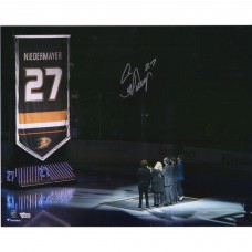 Autographed New Jersey Devils Scott Niedermayer Fanatics Authentic 16 x 20 Banner Raising Photograph