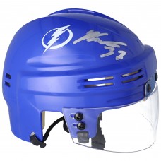 Autographed Tampa Bay Lightning Yanni Gourde Fanatics Authentic Blue Mini Helmet