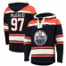 Edmonton Oilers Connor McDavid 47 Navy Player Name & Number Lacer Pullover Hoodie