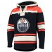 Edmonton Oilers Connor McDavid 47 Navy Player Name & Number Lacer Pullover Hoodie