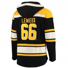 Толстовка с номером Mario Lemieux Pittsburgh Penguins 47 Retired - Black