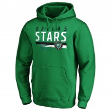 Mens Kelly Green Dallas Stars Staggered Stripe Pullover Hoodie