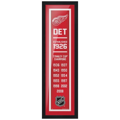Detroit Red Wings 6 x 22 Empire Framed Artwork