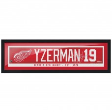 Detroit Red Wings Steve Yzerman Framed Player Name Bar Replica Authentic Photo Detroit Red Wings Steve Yzerman Framed Player Name Bar Replica Authentic Photo