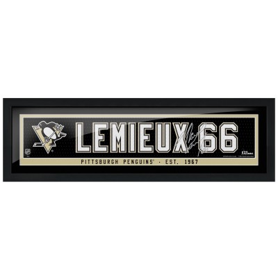 Pittsburgh Penguins Mario Lemieux Framed Player Name Bar Replica Authentic Photo