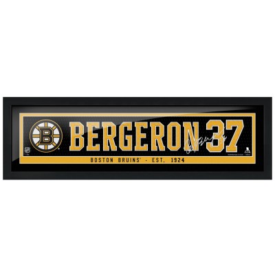 Boston Bruins Patrice Bergeron Framed Player Name Bar Replica Authentic Photo