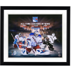 Фото с автографом New York Rangers Henrik Lundqvist Fanatics Authentic 16 x 20 Franchise Wins Leaders