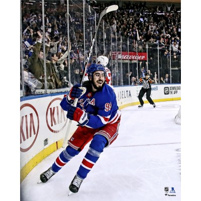 Unsigned New York Rangers Mika Zibanejad Fanatics Authentic Five Goal Game Overtime Goal Photograph