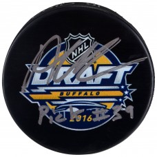 Шайба с автографом Alex DeBrincat Ottawa Senators Fanatics Authentic Autographed 2016 NHL Draft Logo with Pick #39 Inscription