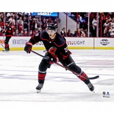 Unsigned Carolina Hurricanes Sebastian Aho Fanatics Authentic Black Alternate Jersey Skating Photograph