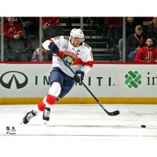 Unsigned Florida Panthers Aleksander Barkov Fanatics Authentic White Jersey Skating Photograph