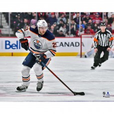 Unsigned Edmonton Oilers Leon Draisaitl Fanatics Authentic White Jersey Skating Photograph Unsigned Edmonton Oilers Leon Draisaitl Fanatics Authentic White Jersey Skating Photograph