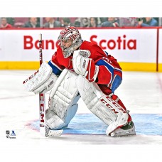 Unsigned Montreal Canadiens Carey Price Fanatics Authentic Red Jersey in Net Photograph