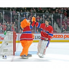 Unsigned Montreal Canadiens Carey Price Fanatics Authentic Celebration with Youppi Photograph