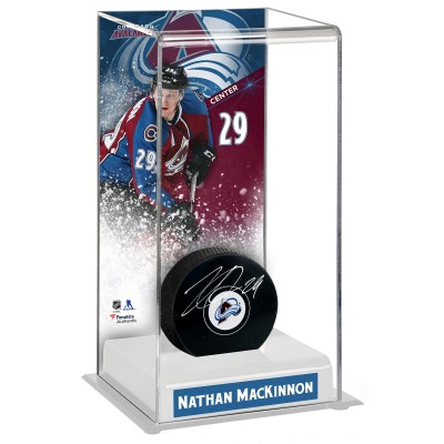 Кейс для шайбы Autographed Colorado Avalanche Nathan MacKinnon Fanatics Authentic Puck with Deluxe Tall
