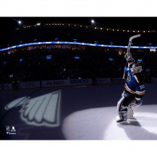 Unsigned St. Louis Blues Jordan Binnington Fanatics Authentic Post-Game Celebration Photograph