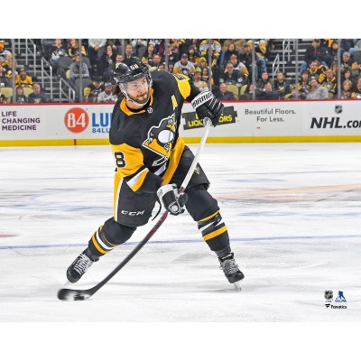 Unsigned Pittsburgh Penguins Kris Letang Fanatics Authentic Black Jersey Shooting Photograph
