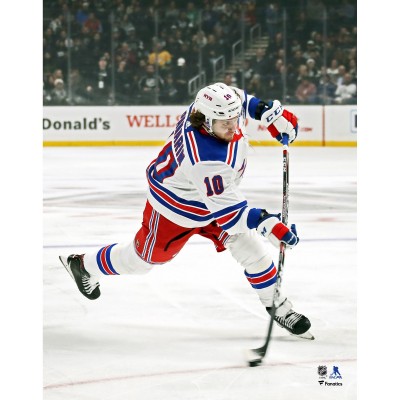 Unsigned New York Rangers Artemi Panarin Fanatics Authentic White Jersey Shooting Photograph