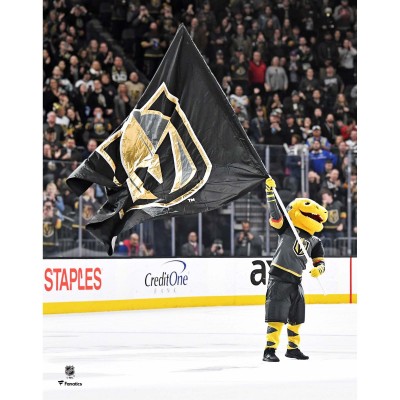 Unsigned Vegas Golden Knights Chance Fanatics Authentic Waving Flag Photograph