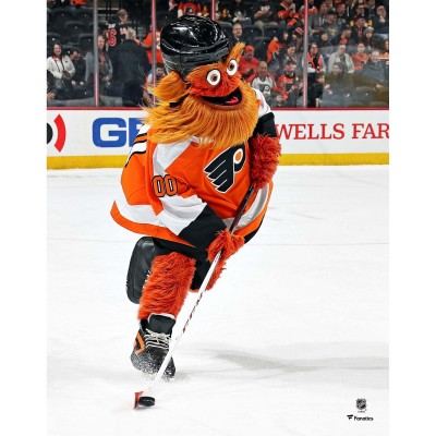 Unsigned Philadelphia Flyers Gritty Fanatics Authentic Orange Jersey Skating Photograph