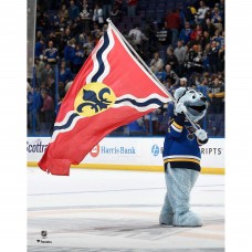 Unsigned St. Louis Blues Louie Fanatics Authentic Waving Flag Photograph