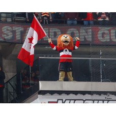 Unsigned Ottawa Senators Spartacat Fanatics Authentic Waving Canadian Flag Photograph