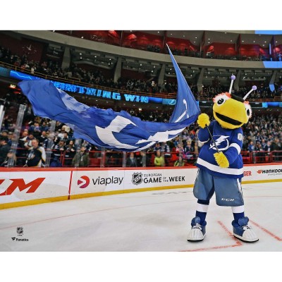 Unsigned Tampa Bay Lightning Thunderbug Fanatics Authentic Waving Flag Photograph