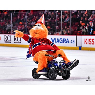 Unsigned Montreal Canadiens Youppi Fanatics Authentic Riding ATV On Ice Photograph