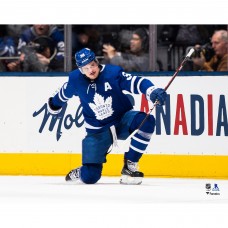 Unsigned Toronto Maple Leafs Auston Matthews Fanatics Authentic Blue Jersey Goal Celebration Photograph