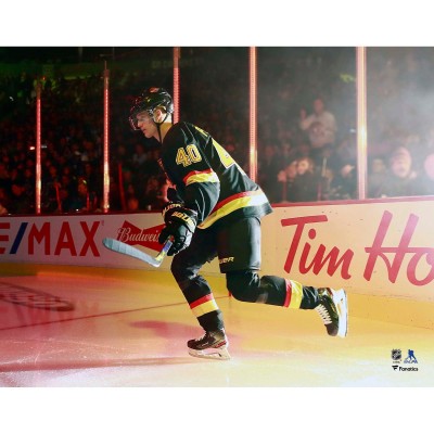 Unsigned Vancouver Canucks Elias Pettersson Fanatics Authentic Black Alternate Jersey Pregame Photograph