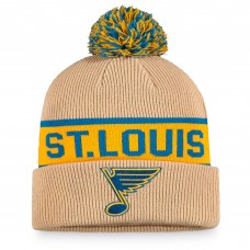 St. Louis Blues 2022 Winter Classic Cuffed Knit Hat with Pom - Natural