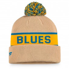 St. Louis Blues 2022 Winter Classic Cuffed Knit Hat with Pom - Natural