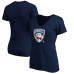 Женская футболка Florida Panthers Navy Banner Wave Logo V-Neck Женская футболка Florida Panthers Navy Banner Wave Logo V-Neck