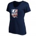 Футболка Vegas Golden Knights Womens Banner Wave Logo V-Neck - Navy