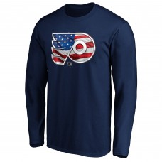Футболка с длинным рукавом Philadelphia Flyers Navy Banner Wave Logo