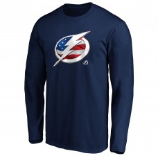 Футболка Tampa Bay Lightning Navy Banner Wave Logo Long Sleeve