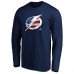 Футболка Tampa Bay Lightning Navy Banner Wave Logo Long Sleeve
