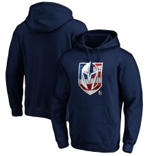 Vegas Golden Knights Navy Banner Wave Logo Pullover Hoodie