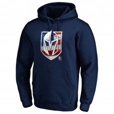 Vegas Golden Knights Navy Banner Wave Logo Pullover Hoodie