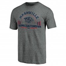 Nashville Predators Heathered Gray Team Freedom Tri-Blend T-Shirt
