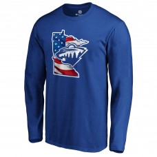 Футболка с длинным рукавом Minnesota Wild Royal NHL Banner State