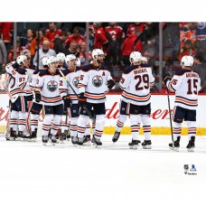 Unsigned Edmonton Oilers Fanatics Authentic 2019-20 Team Celebration Photo Unsigned Edmonton Oilers Fanatics Authentic 2019-20 Team Celebration Photo